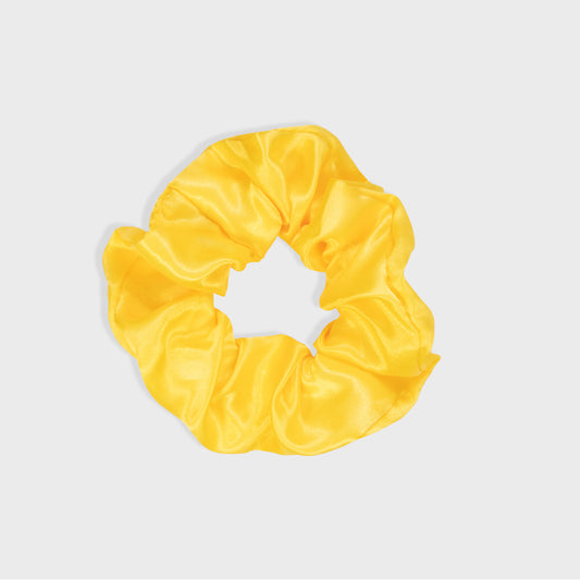 Buttery Yellow Satin Scrunchie - Bunnies Hair